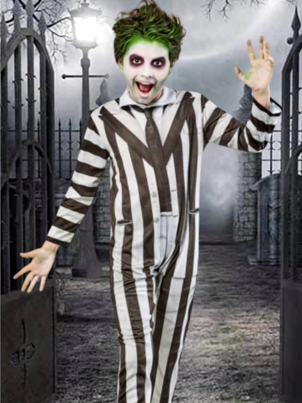 Rubies Beetlejuice Child Costume Black & White Medium